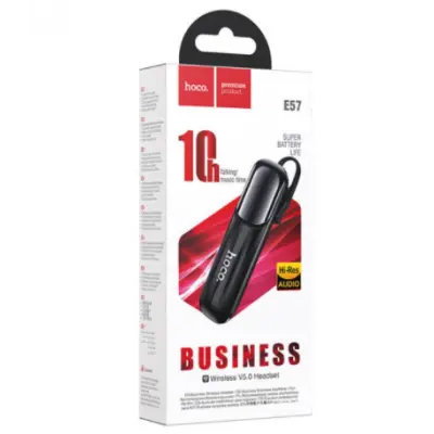 Bluetooth гарнітура Hoco E57 Essential Business 170 мАч Black, чорна