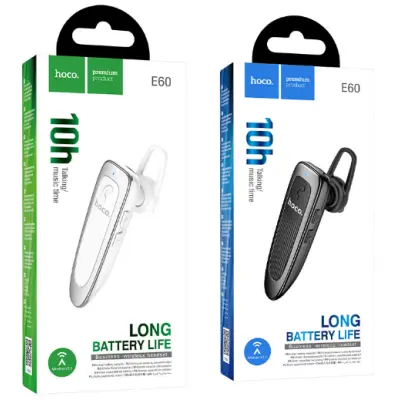 Bluetooth гарнітура Hoco Brightness E60 Black, чорна