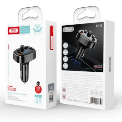 FM Трансмітер XO BCC03 Black, Чорний FM Трансмітер XO BCC03 Black, Чорний