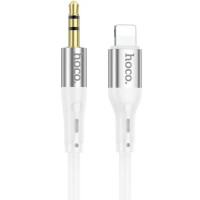 Кабель AUX Hoco UPA22 1м Білий (3.5 male to Lightning)