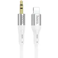 Кабель AUX Hoco UPA22 1м Белый (3.5 male to Lightning)