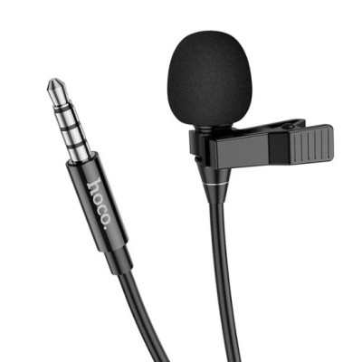 Микрофон петличный Hoco L14 3.5 2м Black, Чёрный