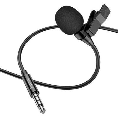 Микрофон петличный Hoco L14 3.5 2м Black, Чёрный
