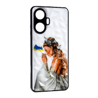 Чехол накладка Prisma UA Realme C55 Украинка с флагом Чехол накладка Prisma UA Realme C55 Украинка с флагом