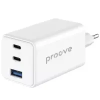 Сетевое зарядное устройство Proove Pocket GAN 65W (2Type-C+USB) White, Белый