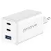Сетевое зарядное устройство Proove Pocket GAN 65W (2Type-C+USB) White, Белый