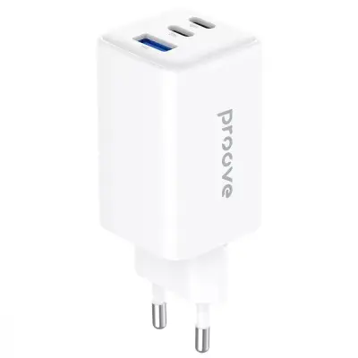 Сетевое зарядное устройство Proove Pocket GAN 65W (2Type-C+USB) White, Белый