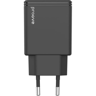 Сетевое зарядное устройство Proove Slender 45W (Type-C+USB) Black, Черный