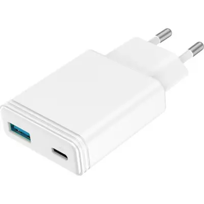 Сетевое зарядное устройство Proove Slender 45W (Type-C+USB) , Белый