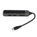 USB хаб H-388 5in1 Type-C на 3xUSB+ TF/SD Grey, Сірий