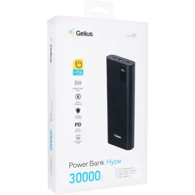 Універсальна мобільна батарея Повербанк Gelius Hype 100w GP-PB306 30000mAh Чорний