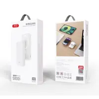 Универсальная мобильная батарея Повербанк XO PR212 15W magnetic wireless 5000mAh белая, white Универсальная мобильная батарея Повербанк XO PR212 15W magnetic wireless 5000mAh белая, white
