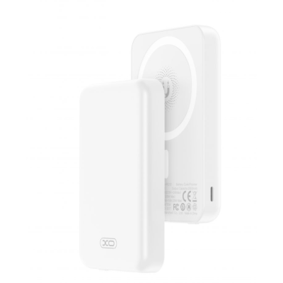 Універсальна мобільна батарея Повербанк XO PR212 15W magnetic wireless 5000mAh біла, white