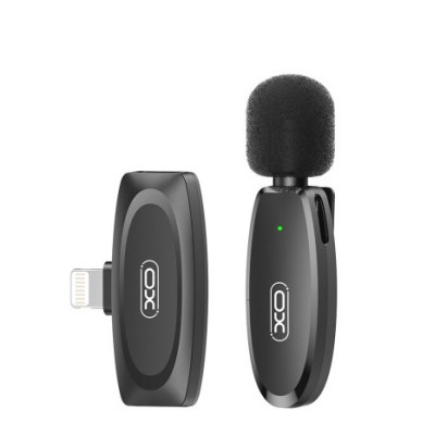 Безпроводной петличный микрофон XO MKF08B Lightning Black, Чёрный
