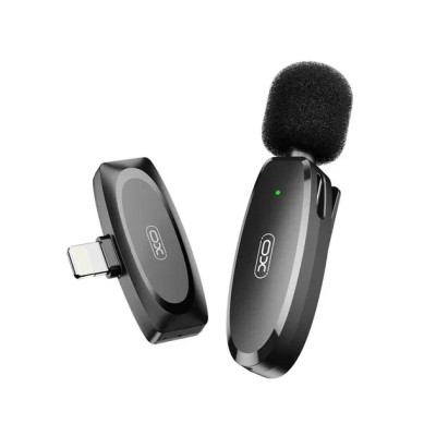 Бездротовий петличний мікрофон XO MKF08B Lightning Black, Чорний