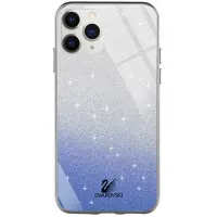 Чехол накладка Swarovski iPhone 11 Pro Max Голубая