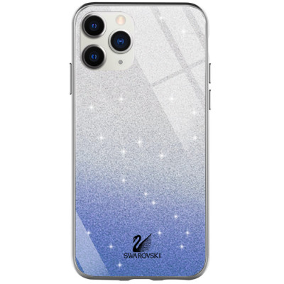 Накладка Swarovski iPhone 11 Pro Max Голубая