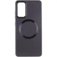 Чехол накладка Bonbon Metal MagSafe Samsung S916 (S23+) Черная