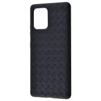 Чехол накладка Weaving Samsung G985 (S20+) Черная