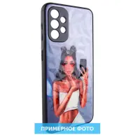 Чехол накладка Prisma Ladies OPPO Reno 5 Lite Чёрна белая