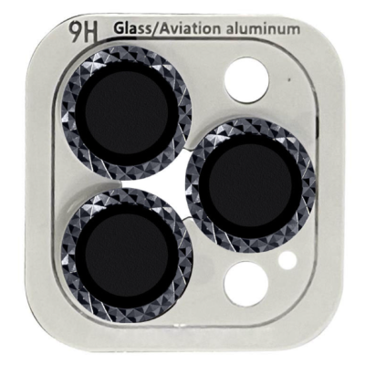 Защитное стекло на камеру Metal Shine iPhone 13 Pro/13 Pro Max Темно-серое