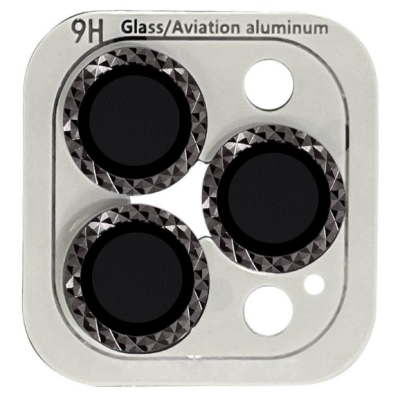 Защитное стекло на камеру Metal Shine iPhone 14 Pro/14 Pro Max Темно-серое
