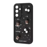 Чехол накладка Pretty Things Samsung A155 (A15) Черная/Кофе