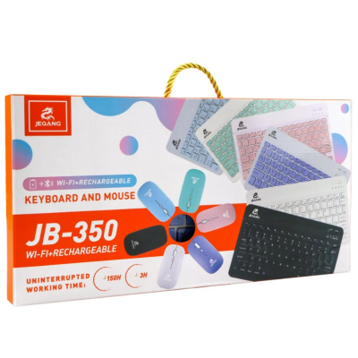 Клавиатура + мышь беспроводная Jeqang JB-350 Зеленая