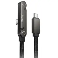 Кабель Hoco U150 Type-C to Type-C 60W 1,2м Черный