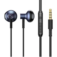 Провідні навушники вкладиші-гарнітура Baseus Encok H19 Wired Earphone 3.5mm Black, чорний