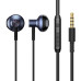 Провідні навушники вкладиші-гарнітура Baseus Encok H19 Wired Earphone 3.5mm Black, чорний