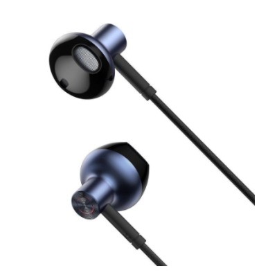 Провідні навушники вкладиші-гарнітура Baseus Encok H19 Wired Earphone 3.5mm Black, чорний
