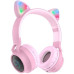 Беспроводные наушники Bluetooth Hoco W27 Cat Ear Wireless Headphones Pink, розовый