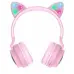 Беспроводные наушники Bluetooth Hoco W27 Cat Ear Wireless Headphones Pink, розовый