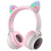 Беспроводные наушники Bluetooth Hoco W27 Cat Ear Wireless Headphones Pink-Grey, розово-серый
