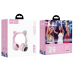 Безпровідні навушники Bluetooth Hoco W27 Cat Ear Wireless Headphones Pink-Grey, рожево-сірий