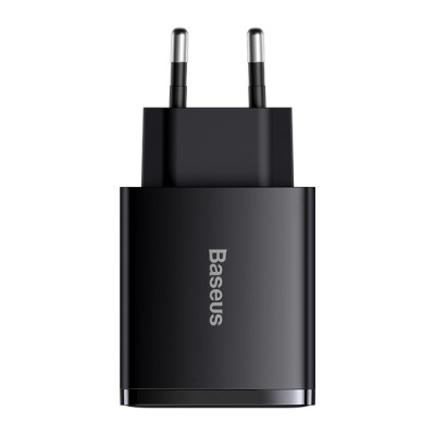 Сетевое зарядное устройство Baseus 2USB+1USB-C Compact 30W Чёрный
