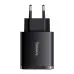Сетевое зарядное устройство Baseus 2USB+1USB-C Compact 30W Чёрный