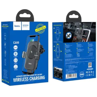 Автотримач Hoco CA80 з БЗП Black-gray, Чорно-сірий Автотримач Hoco CA80 з БЗП Black-gray, Чорно-сірий