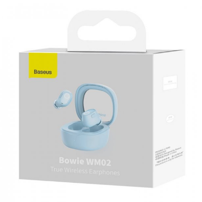 Безпровідні навушники Baseus Bowie WM02 TWS Bluetooth 5.3 Blue, блакитний