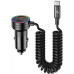 Автомобільний зарядний пристрій Usams C33 (US-CC167) USB-A/USB-C PD.3.0 60W 3A +Type-C Black, Чорний