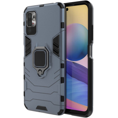Чохол накладка Honor Defence Ring Realme 5 Pro Сіра