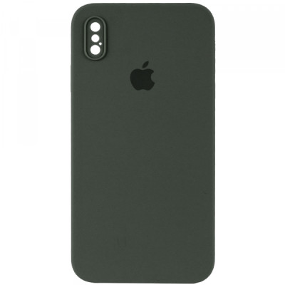 Чохол накладка HC iPhone X Зелена/Forest Green Square Full