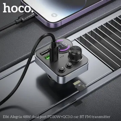 FM Трансмітер Hoco E86  MP3 Black, Чорний