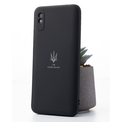 Чехол накладка SOFT Тризуб Samsung A525 (A52) Черная