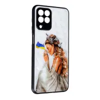 Чехол накладка Prisma UA Samsung M336 (M33) Украинка с флагом