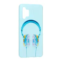 Чехол накладка Art Samsung A325 (A32) Мятная/ Наушники