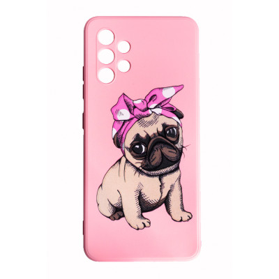 Чехол накладка Art Samsung A325 (A32) Розовая /Собака