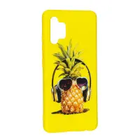 Чехол накладка Art Samsung A325 (A32) Желтая/ Ананас
