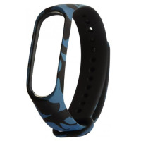 Ремешок Силикон Mi Band 3/4 Камуфляж Синий